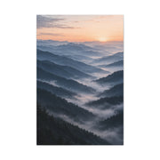 Endless Layered Mountain Ridges Dawn Wall Art & Canvas Print