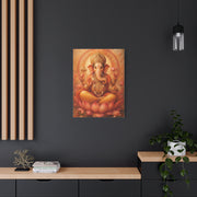 Lord Ganesha Lotus Blessing Wall Art & Canvas Print