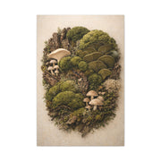 Preserved Moss & Fungi Woodland Collage Wall Art & Canvas Print