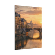 Paris Along the Seine Sunrise Wall Art & Canvas Print