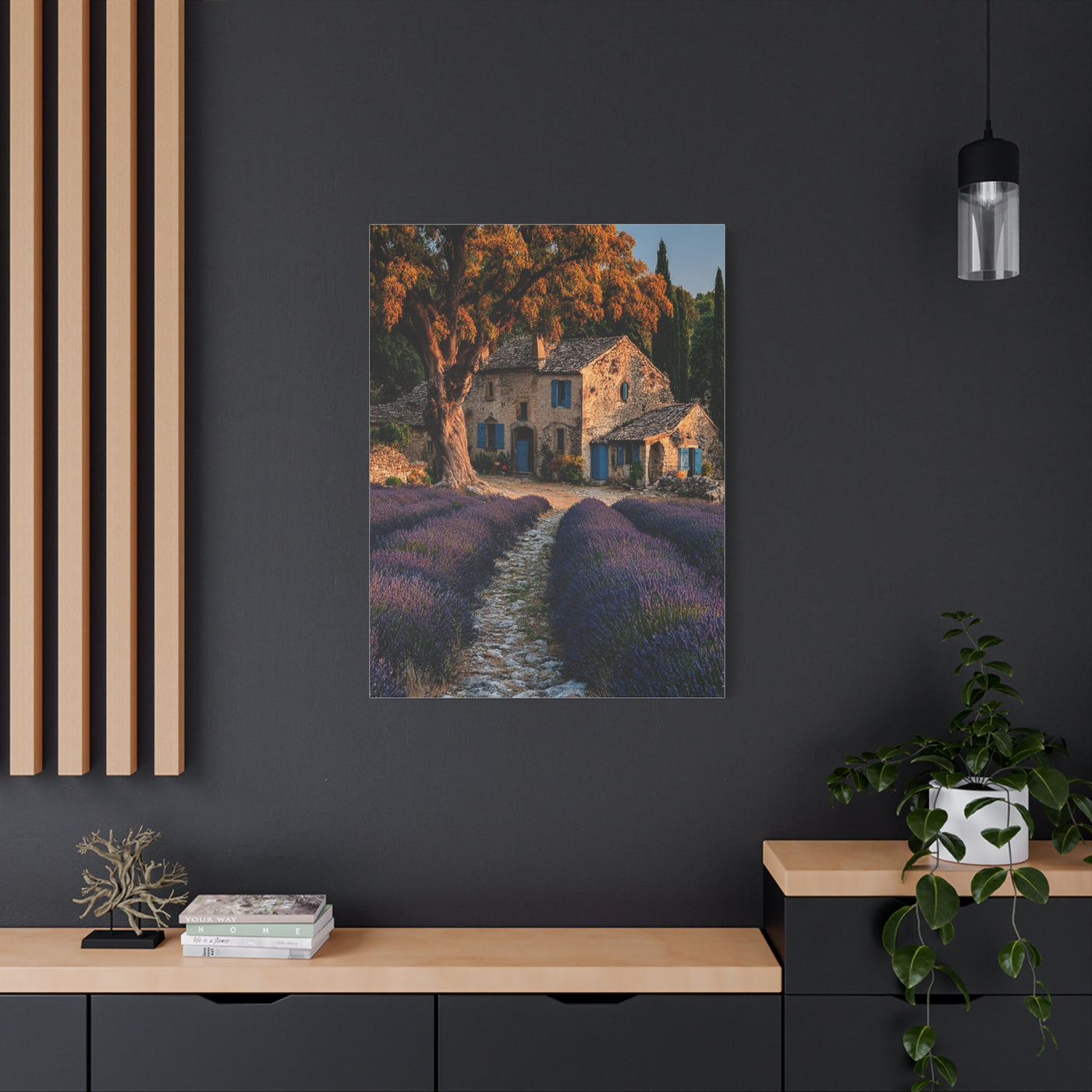 Lavender Field Farmhouse Provence Wall Art & Canvas Print