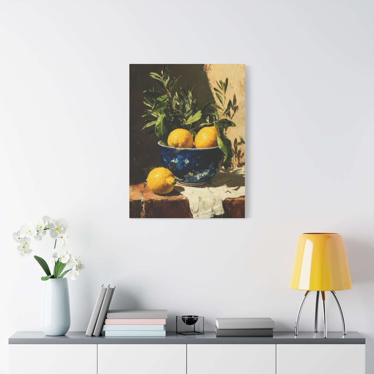 Sicilian Lemon Bowl Still Life Wall Art & Canvas Print