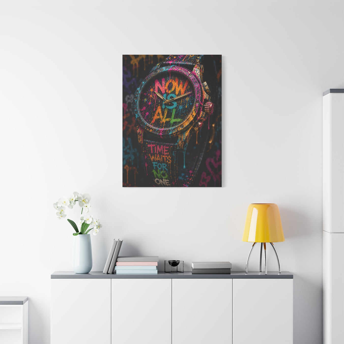 Now Is All Graffiti Watch Street Wall Art & Canvas Print