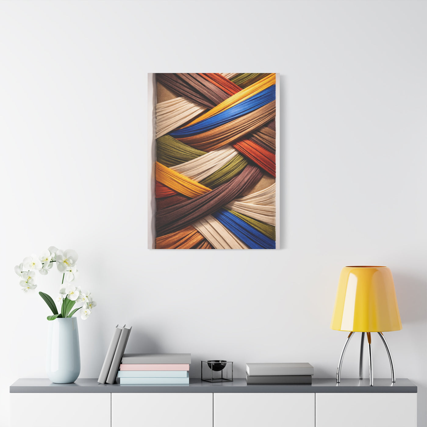 Dimensional Wrapped Fabric Bands Wall Art & Canvas Print