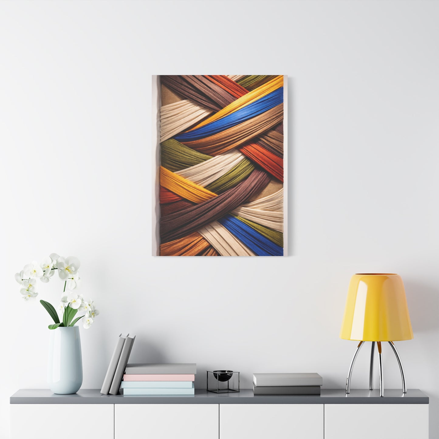 Dimensional Wrapped Fabric Bands Wall Art & Canvas Print