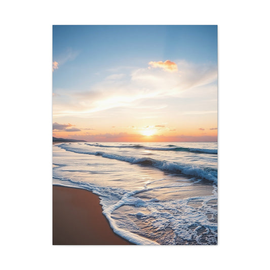 Beach Sunrise and Sunset Art Supreme Canvas Wall Art & Canvas Print