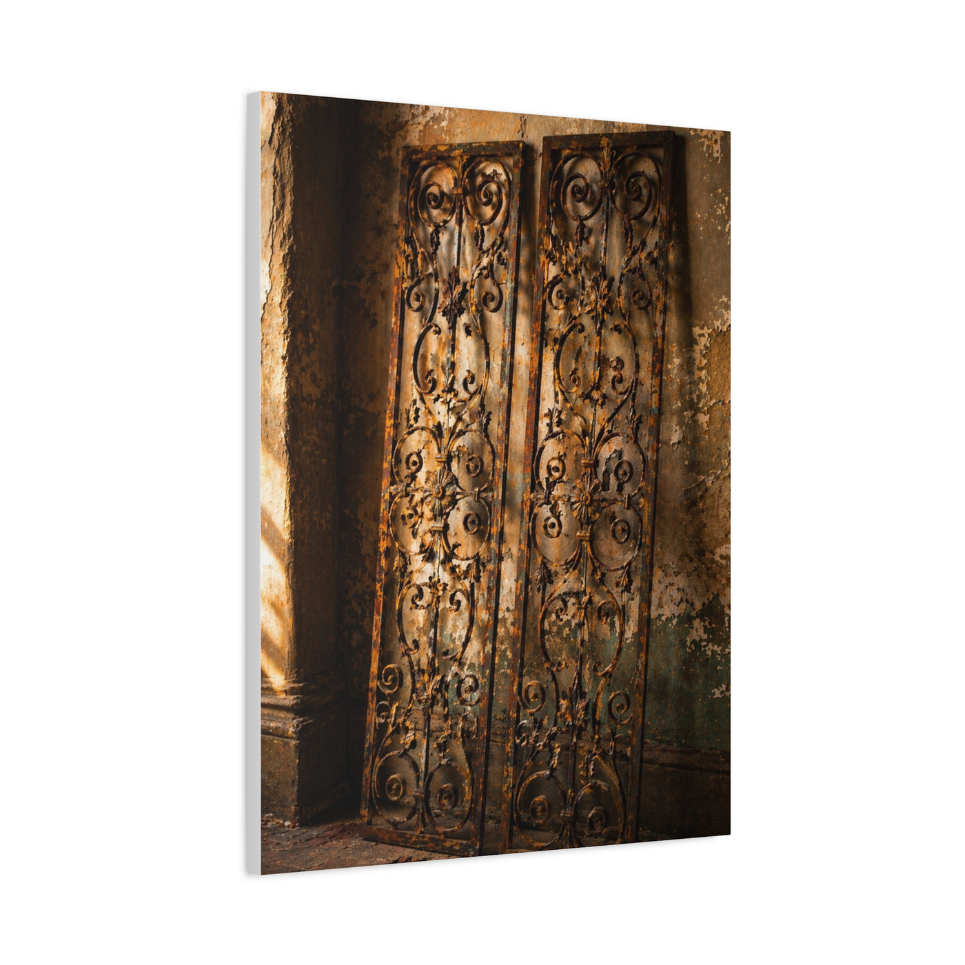 Wrought Iron Shutter Study Wall Art & Canvas Print