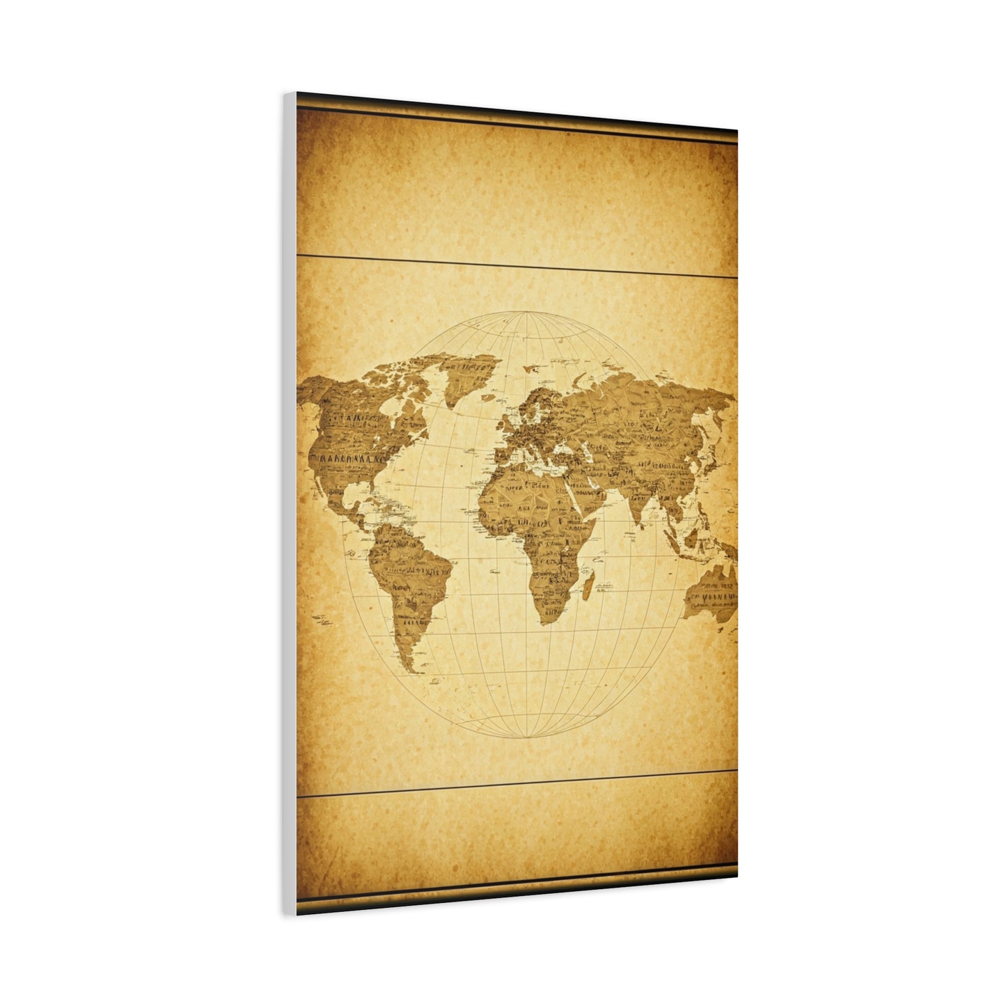 Soft Sepia Classic World Chart Wall Art & Canvas Prints