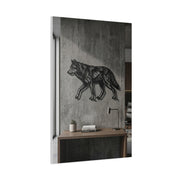 Geometric Line Wolf Wall Sculpture Panel Wall Art & Canvas Print