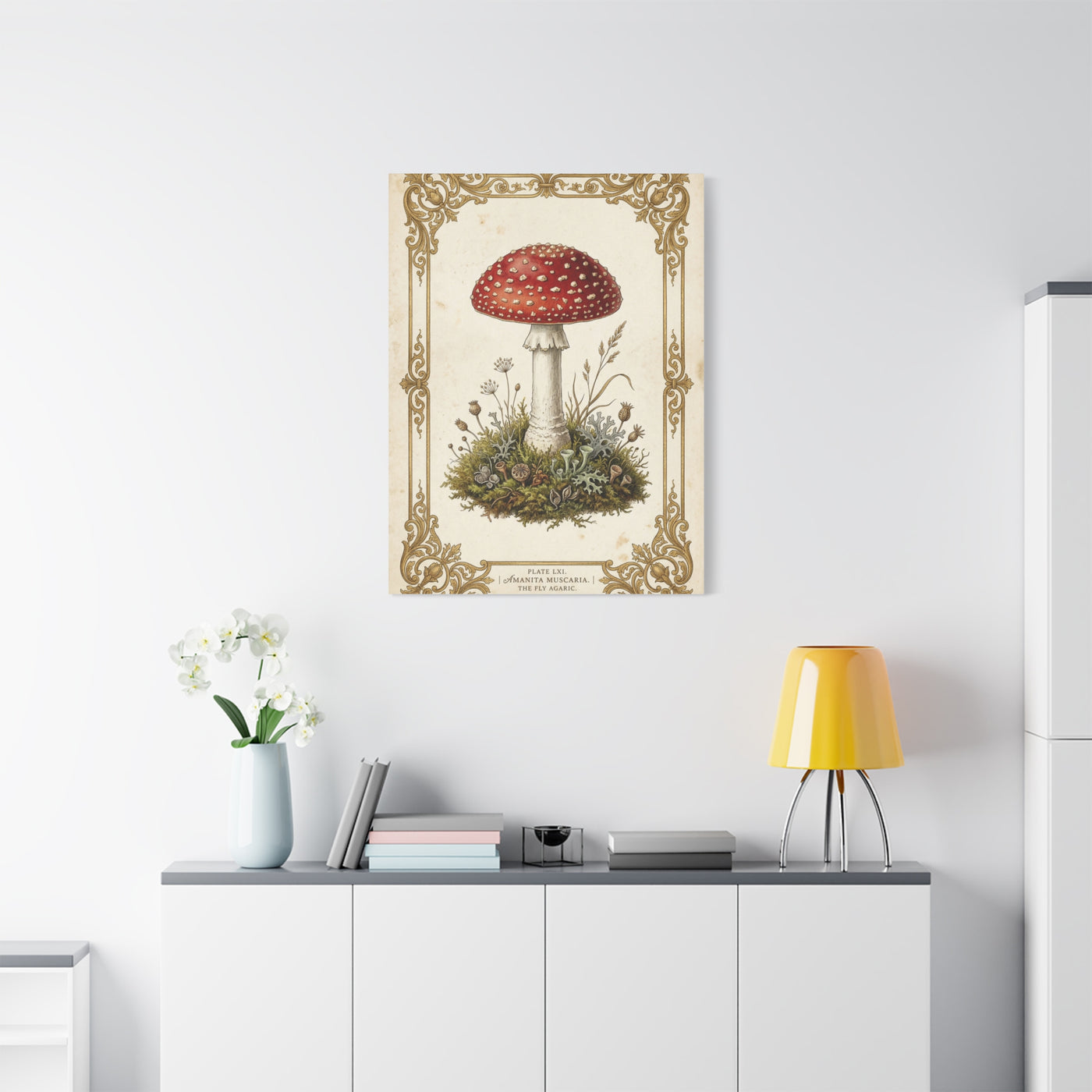 Victorian Botanical Mycology Plate Wall Art & Canvas Print
