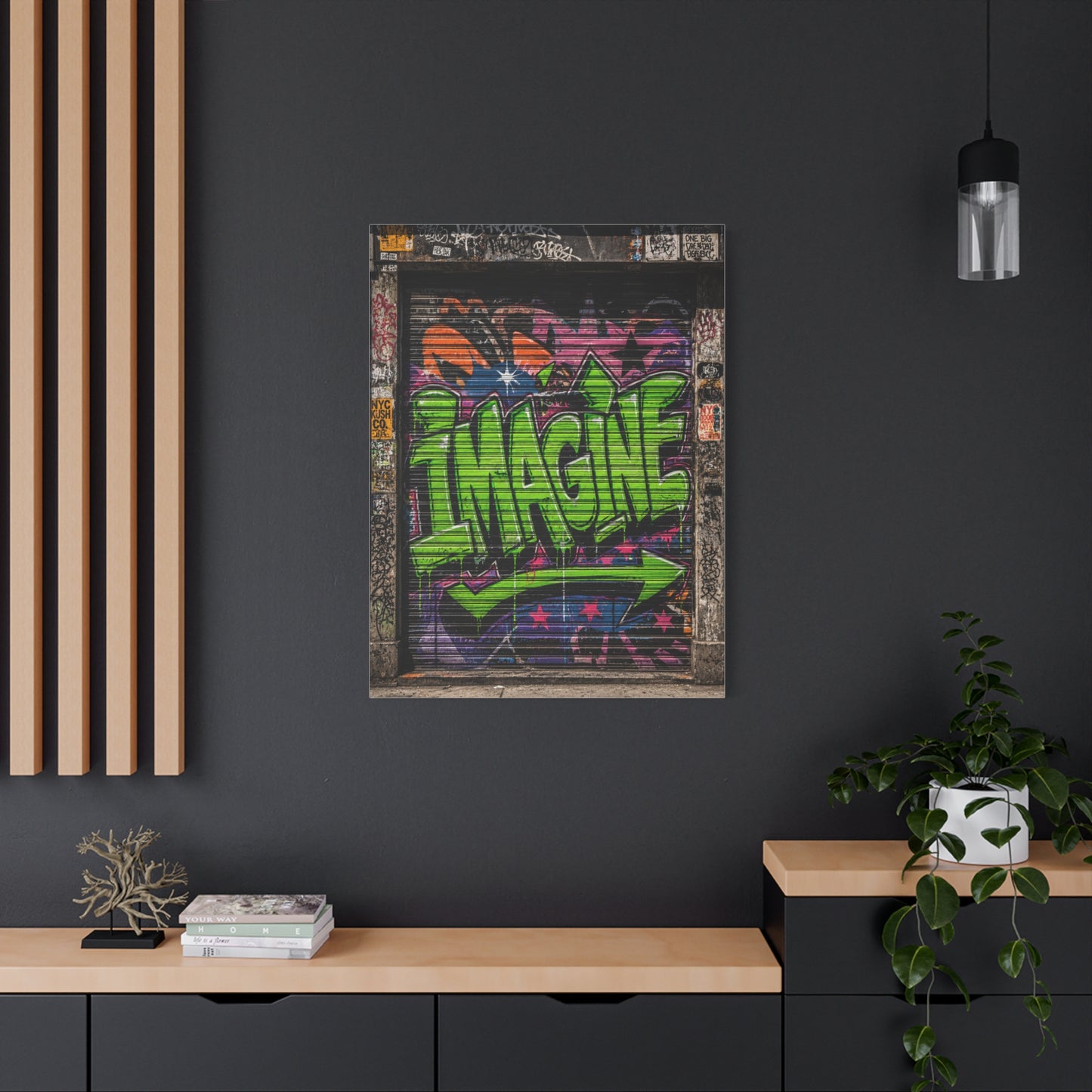 Urban Graffiti Statement Door Street Wall Art & Canvas Print