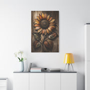 Hammered Metal Sunflower Sculpture Wall Art & Canvas Print