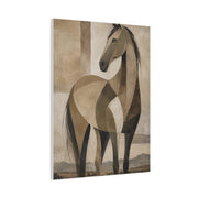Geometric Horse Modern Ranch Study Wall Art & Canvas Print