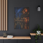 Rainy French Quarter Night Scene Wall Art & Canvas Print