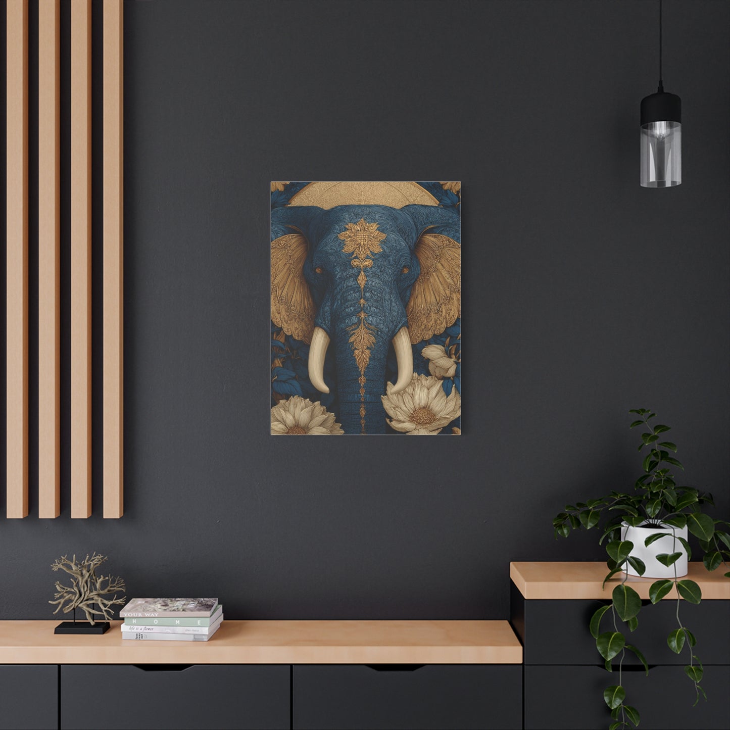 Ornamental Mandala Elephant Portrait Wall Art & Canvas Print