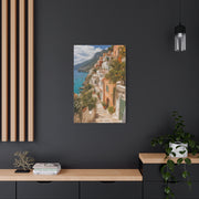 Mediterranean Cliffside Village Wall Art & Canvas Print