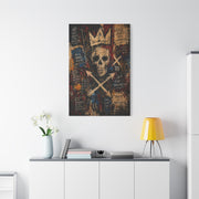 Crowned Skull Rebellion Street Wall Art & Canvas Print