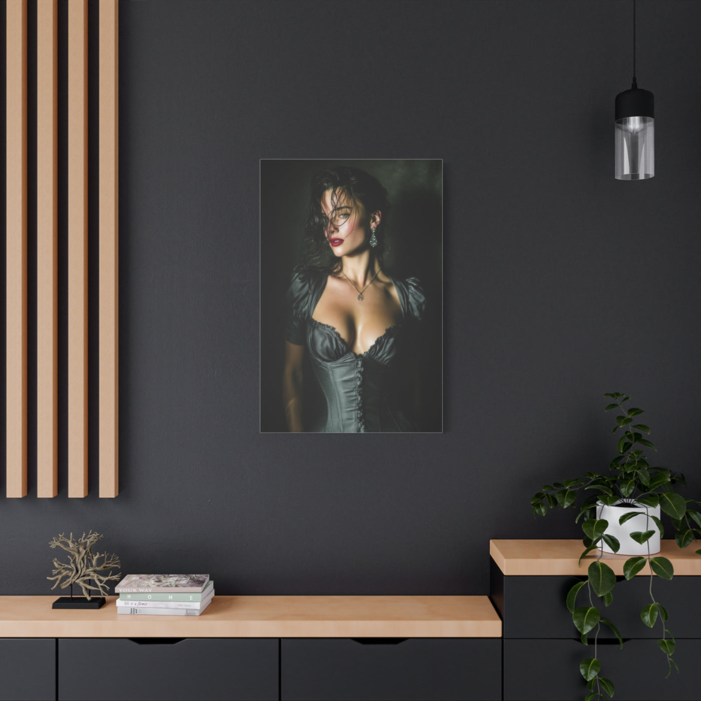 High-Fashion Satin Portrait Wall Art & Canvas Print