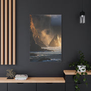 Dramatic Golden Light Coastal Cliffs Wall Art & Canvas Print