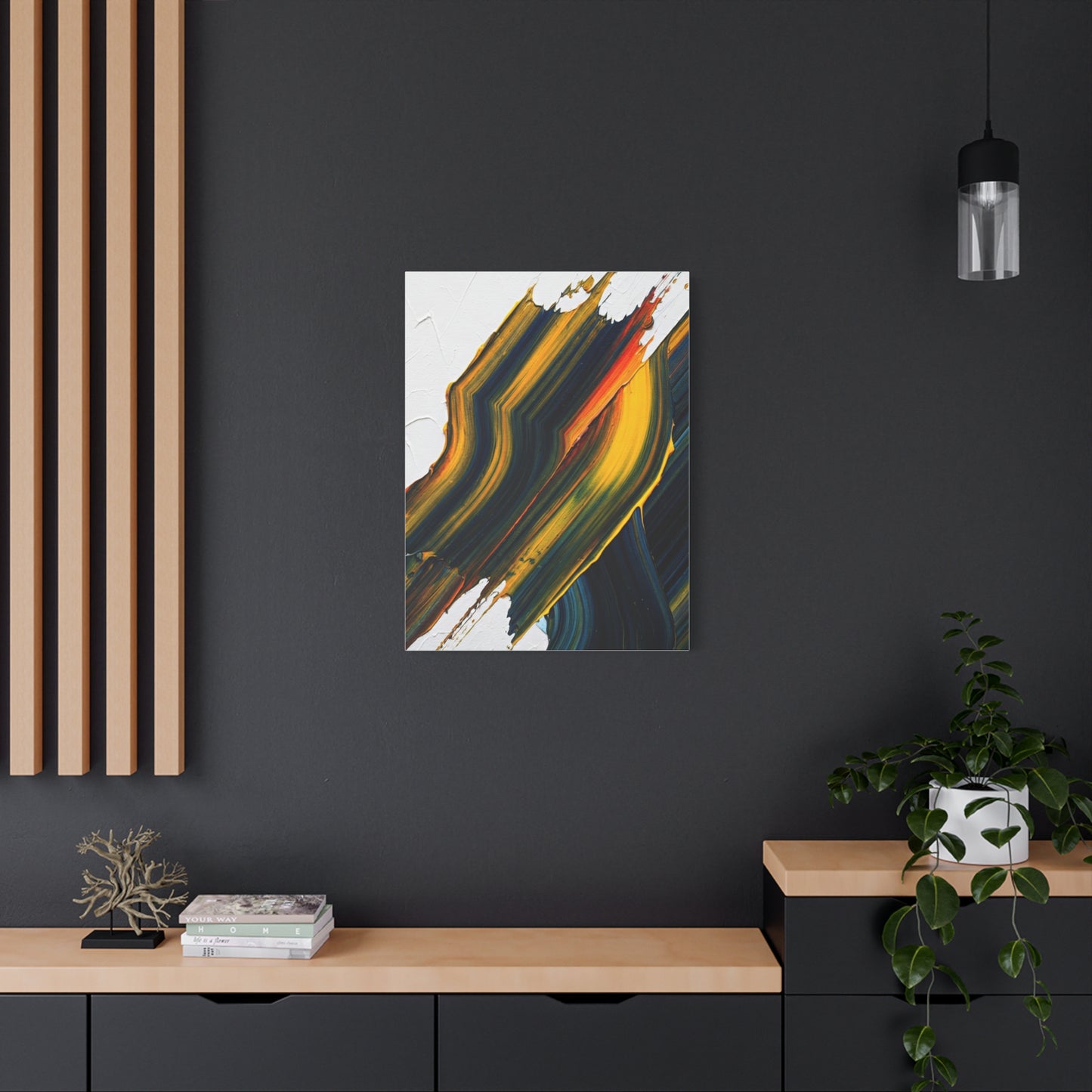 Dark Gold Layered Flow Abstract Wall Art & Canvas Prints