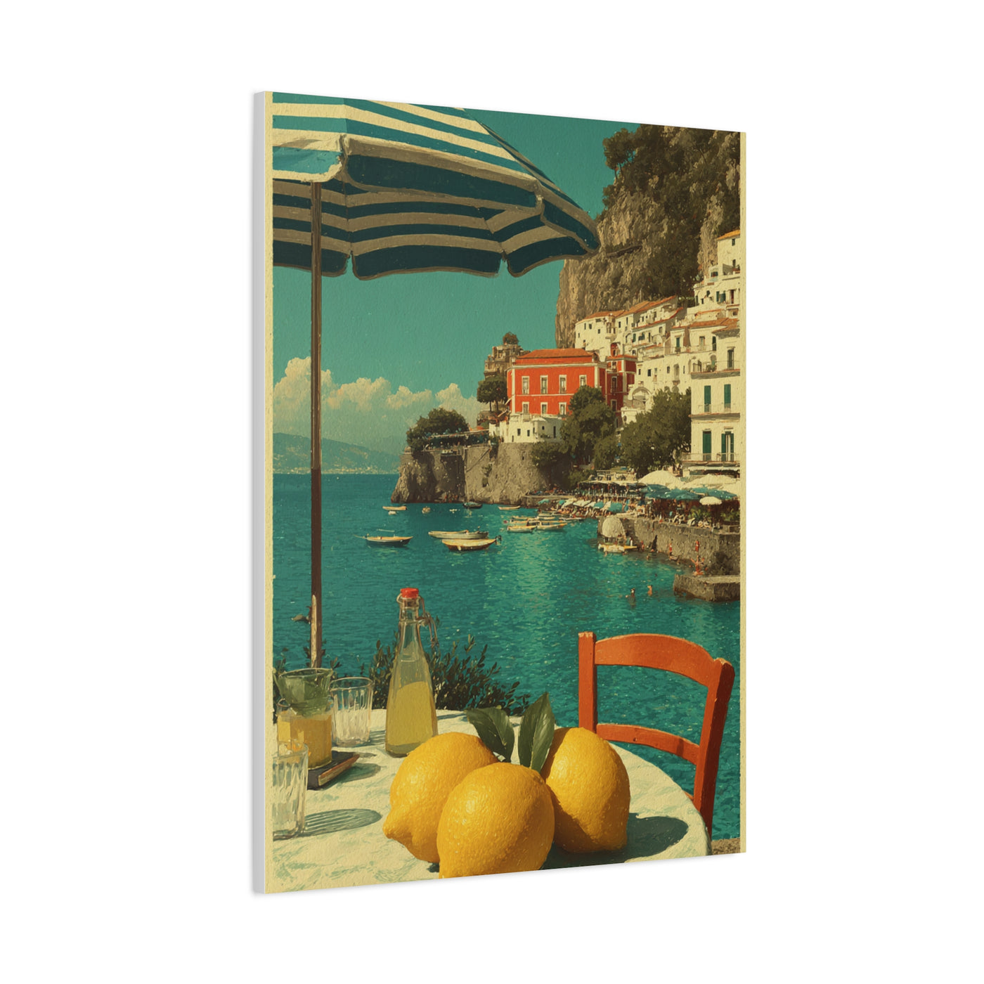 Vintage Amalfi Lemon Terrace Wall Art & Canvas Print