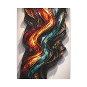 Glossy Molten Metal Relief Wall Art & Canvas Print