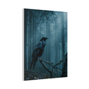Raven in Twilight Pine Forest Wall Art & Canvas Print
