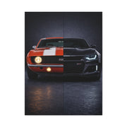 Chevrolet Camaro Split Classic SS vs Modern ZL1 Wall Art & Canvas Prints