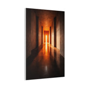 Minimal Orange Light Corridor Wall Art & Canvas Print