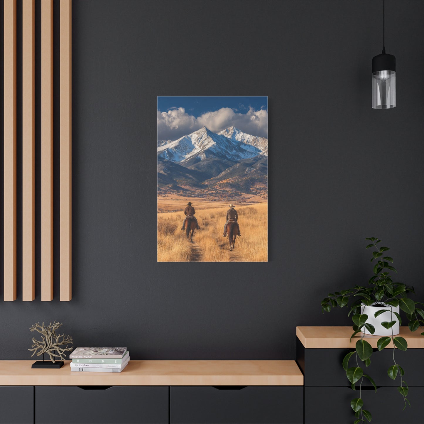 Frontier Riders in the Golden Valley Wall Art & Canvas Print