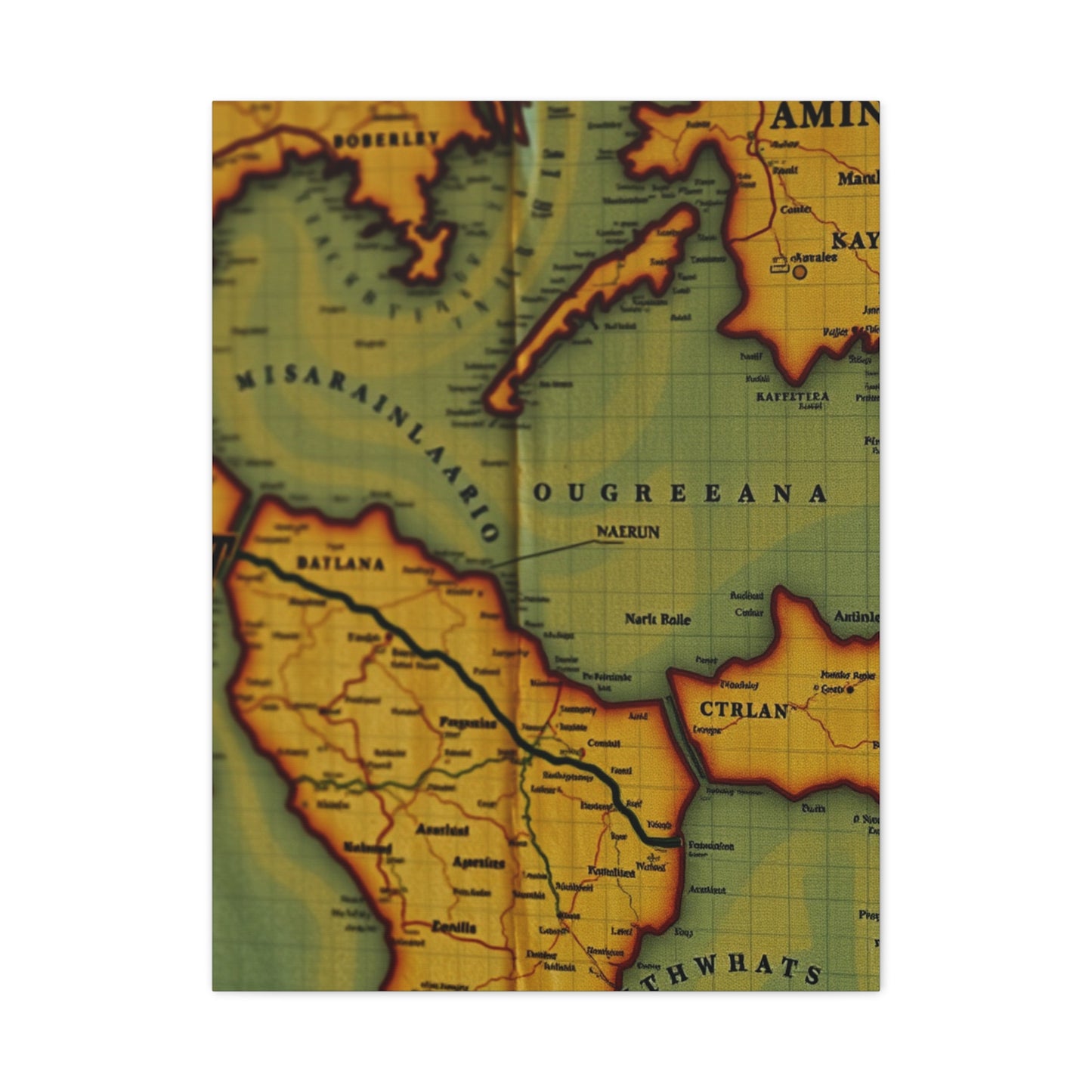 Antique Maps Art Premium Gallery Wall Art & Canvas Print