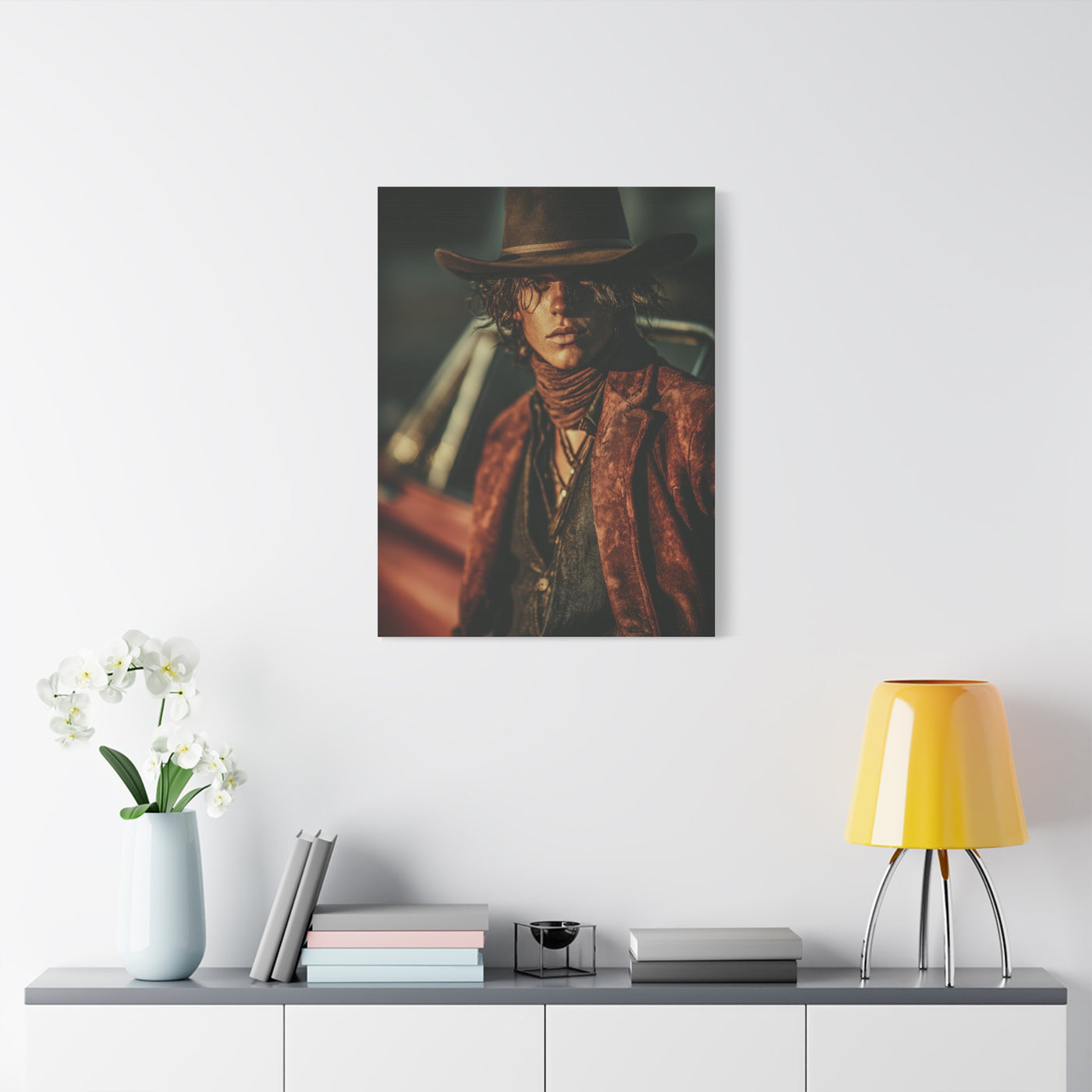 Western Editorial Cowboy Portrait Wall Art & Canvas Print