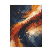 Navy and Terracotta Motion Abstract Wall Art & Canvas Print