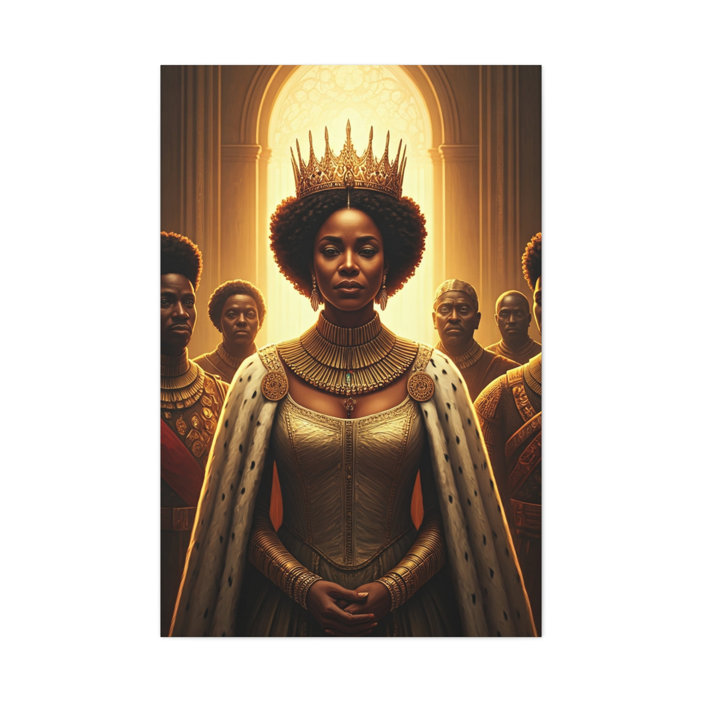 Golden Rain Regal Woman Wall Art & Canvas Prints