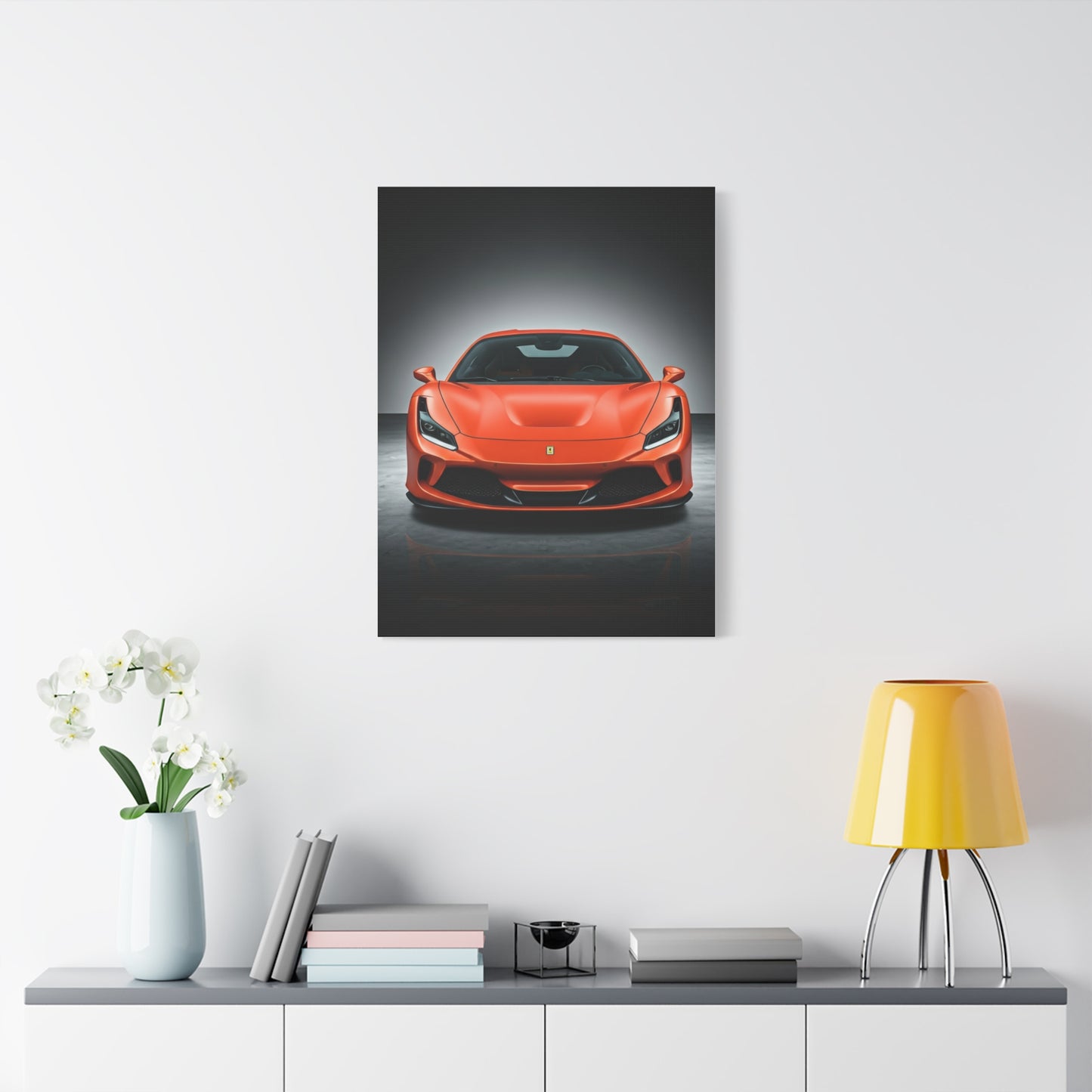 Ferrari F8 Tributo Minimal Studio Wall Art & Canvas Prints