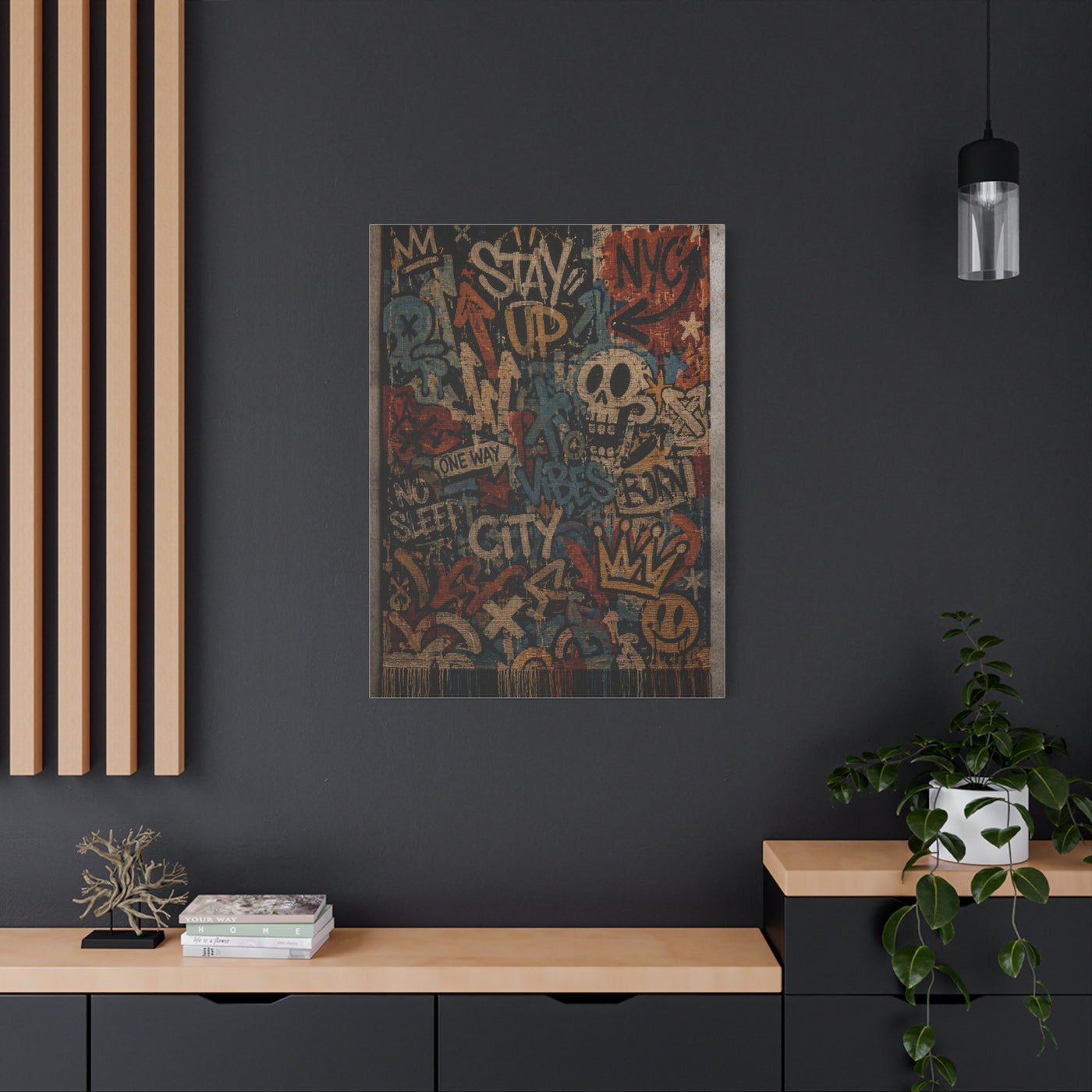 Graffiti Tapestry Collage Street Wall Art & Canvas Print