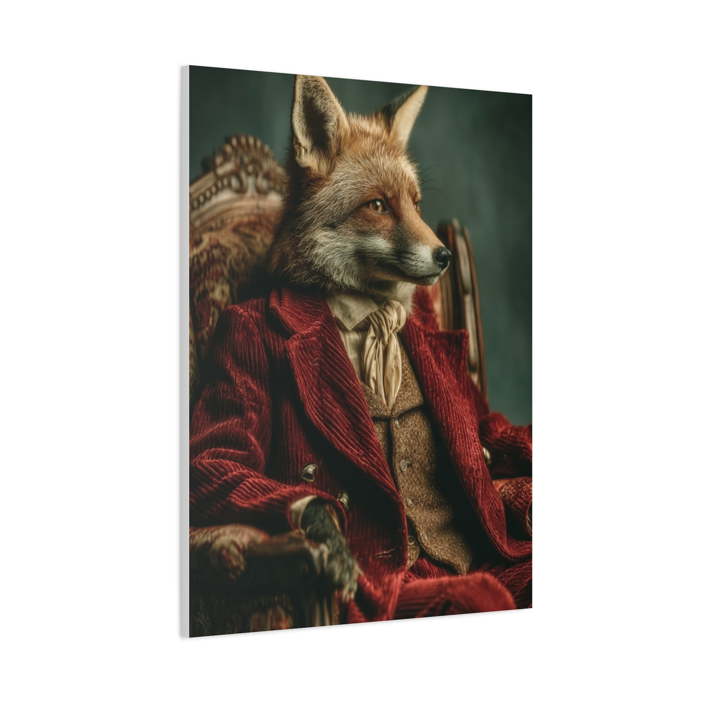 Gentleman Fox Victorian Portrait Wall Art & Canvas Print