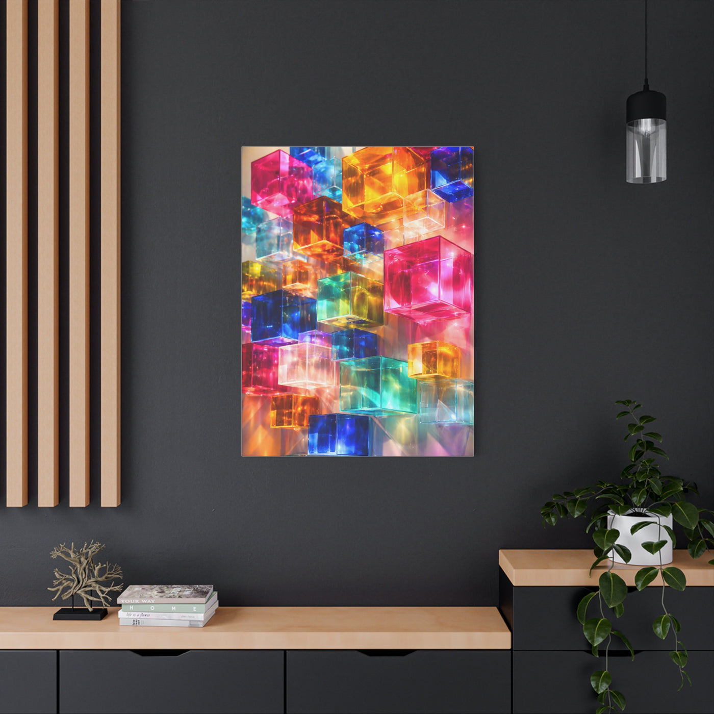 Luminous Acrylic-Glass Cubes Wall Art & Canvas Print