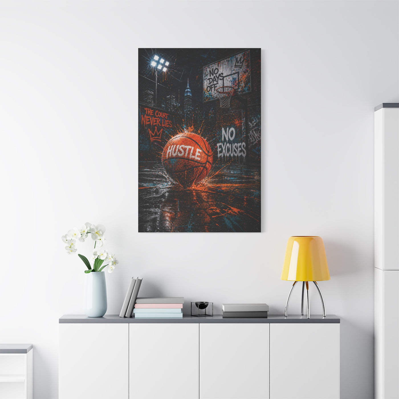 Street Basketball Hustle Graffiti Street Wall Art & Canvas Print
