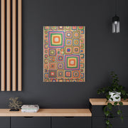 Joyful Granny-Square Patchwork Wall Art & Canvas Print