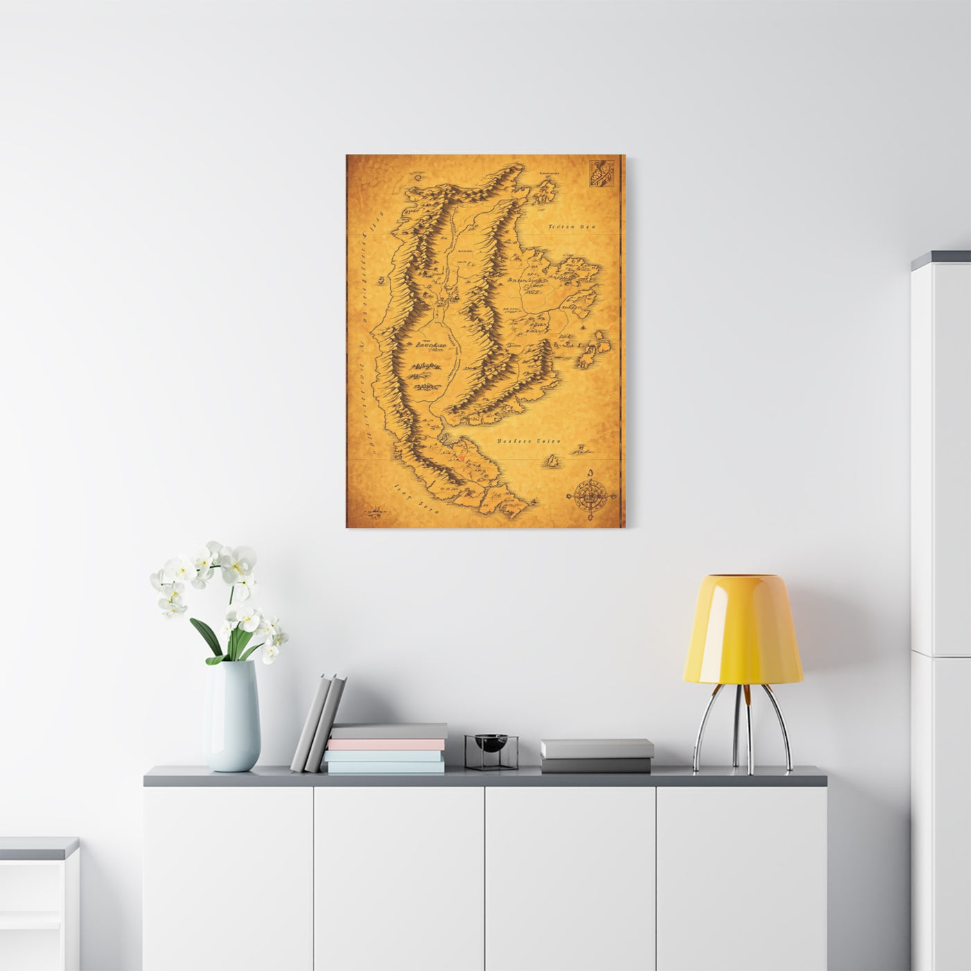 Desert Horizon World Map Adventure Wall Art & Canvas Prints