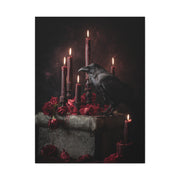 Raven with Candles and Crimson Roses Wall Art & Canvas Print