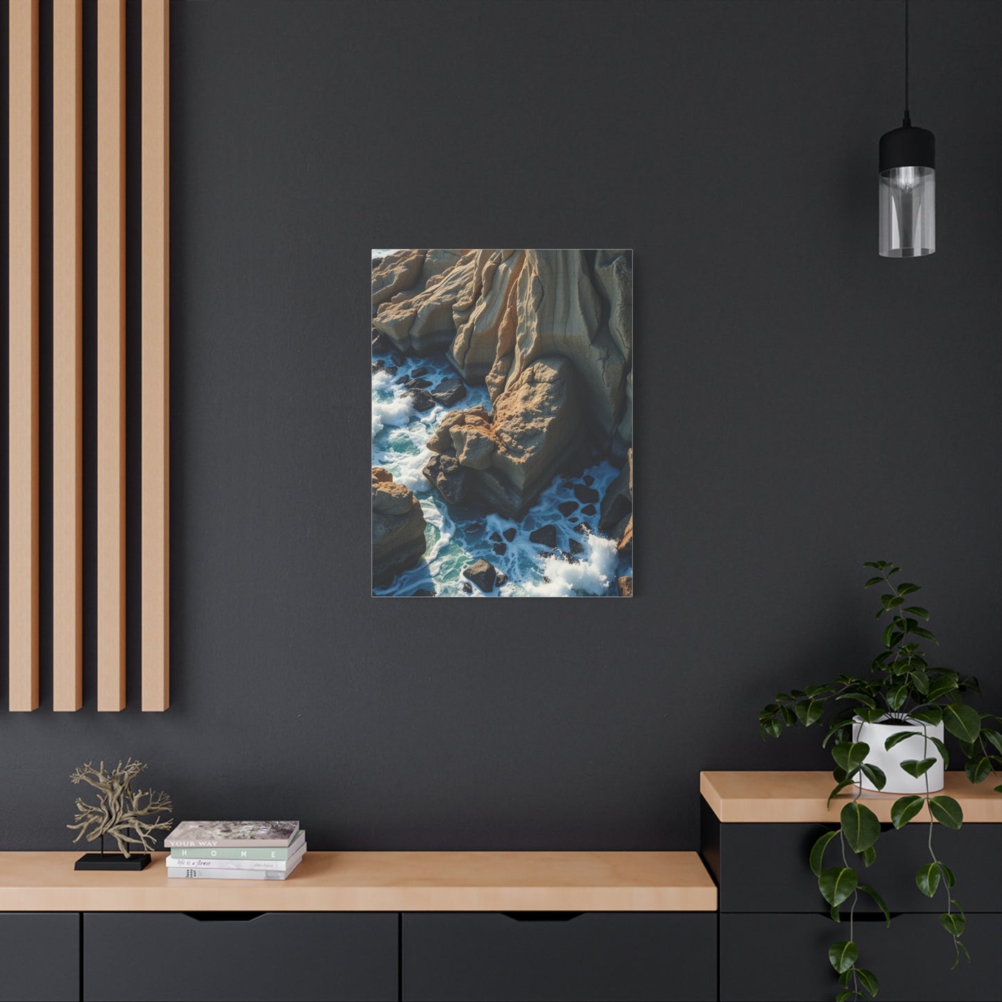 Shoreline Symphony Painting Wall Art & Canvas Print