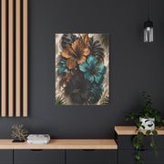 Metal Hibiscus Botanical Sculpture Tropical Wall Art & Canvas Print