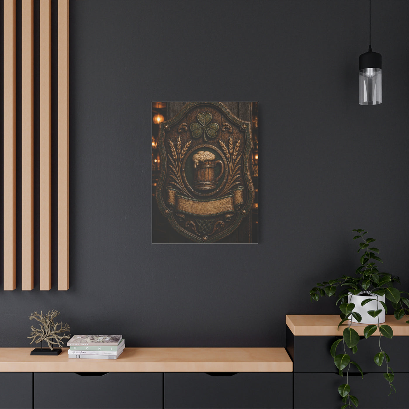 Irish Pub Heritage Crest Wall Art & Canvas Print