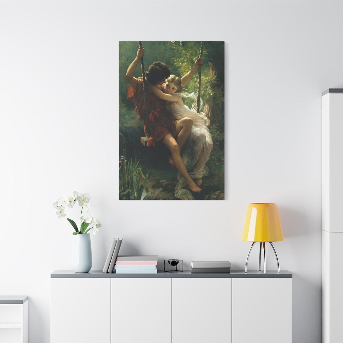 Couple in Swing Wall Art & Canvas Prints