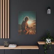 Rain Soaked Rock Guitar Performance Wall Art & Canvas Print