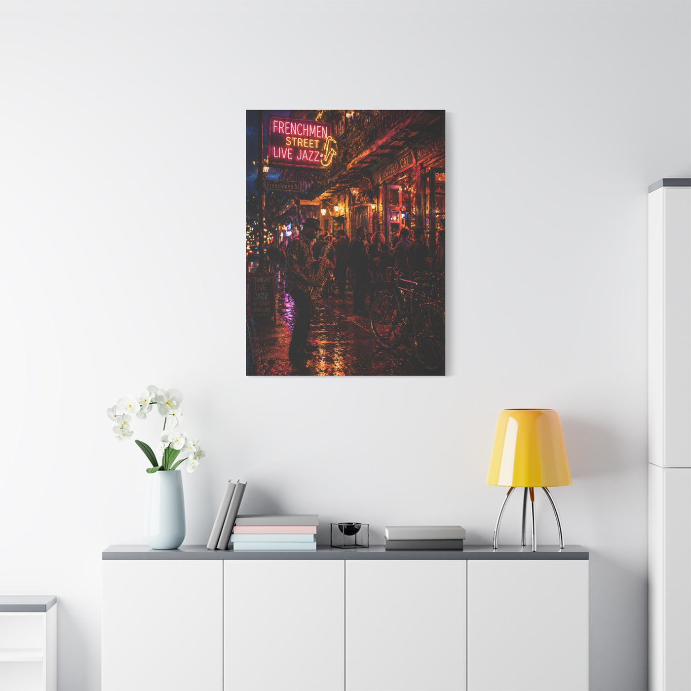 Frenchmen Street Jazz Night Wall Art & Canvas Print