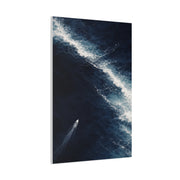 Aerial Navy Ocean Wave Perspective Wall Art & Canvas Print