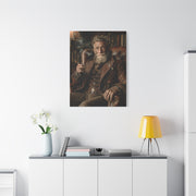 Old Man Cigar Portrait Wall Art & Canvas Print